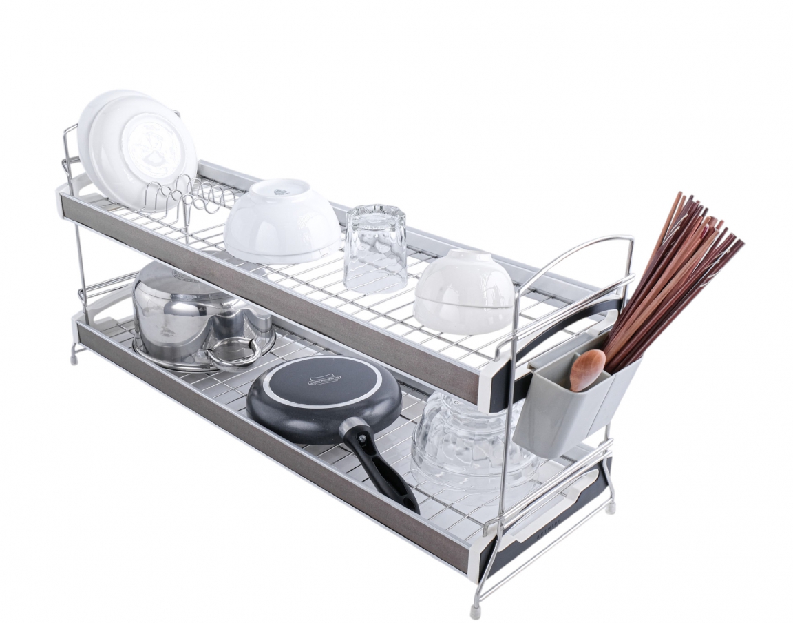 Kệ (giá) để chén bát HiVE DUAL 2 tầng inox 304